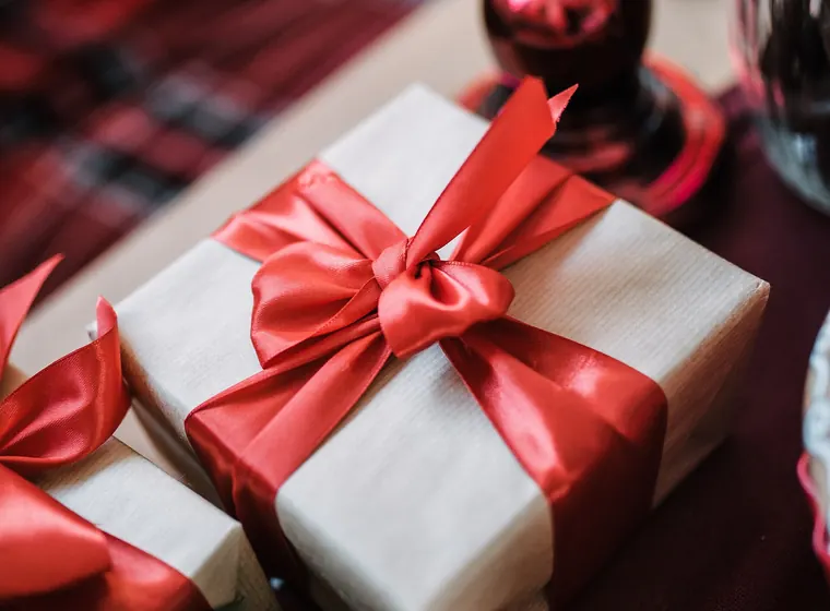 Wrapped gift boxes
