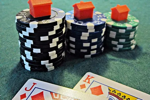 Stacks of poker chips