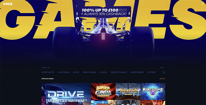 Race Casino Banner